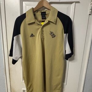Adidas NCAA University of Central Florida Men's Gold and Black Polo Shirt